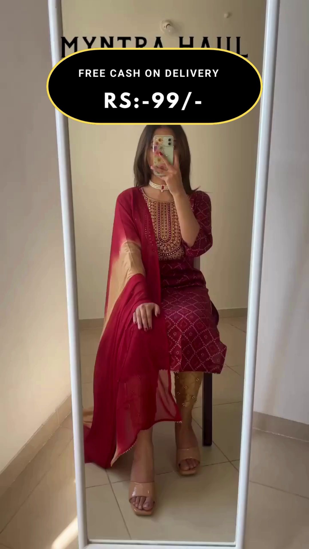 Women Silk Blend Kurta Trouser Set