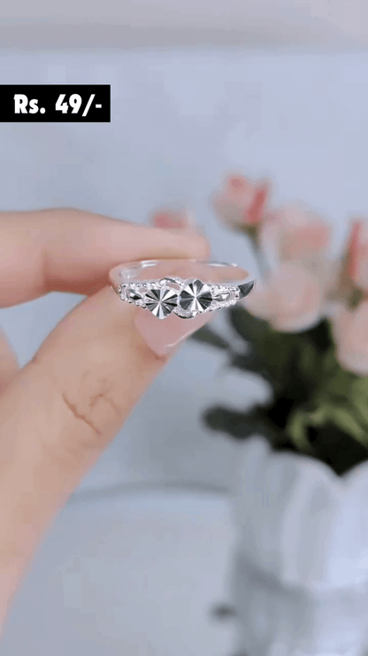 Rose Gold Adjustable crystal stone wading engagement ring for girls and women Alloy Crystal Titanium Plated Ring