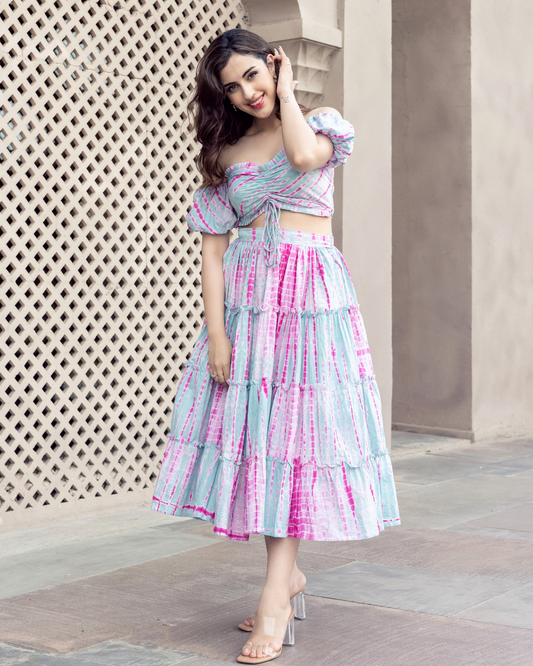 FAGHEERA SHIBORI COTTON COORD SET