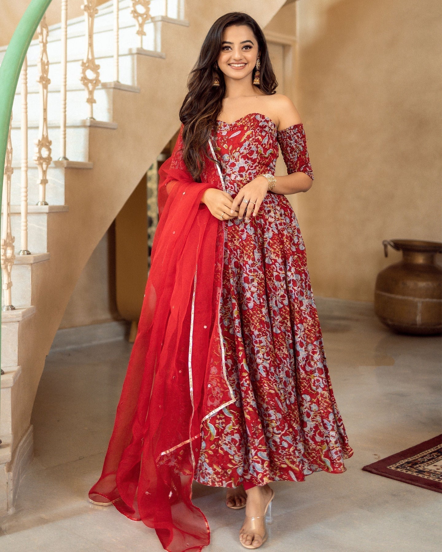 GULAABO CHANDERI SUIT SET