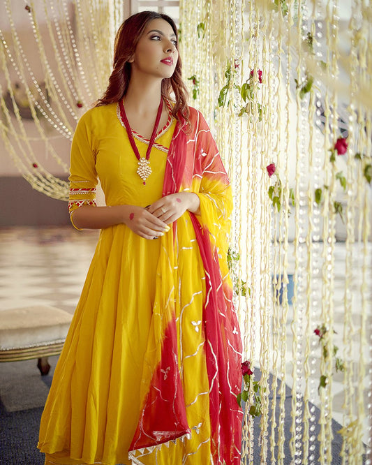 ROYAL YELLOW GOTAPATTI SUIT SET