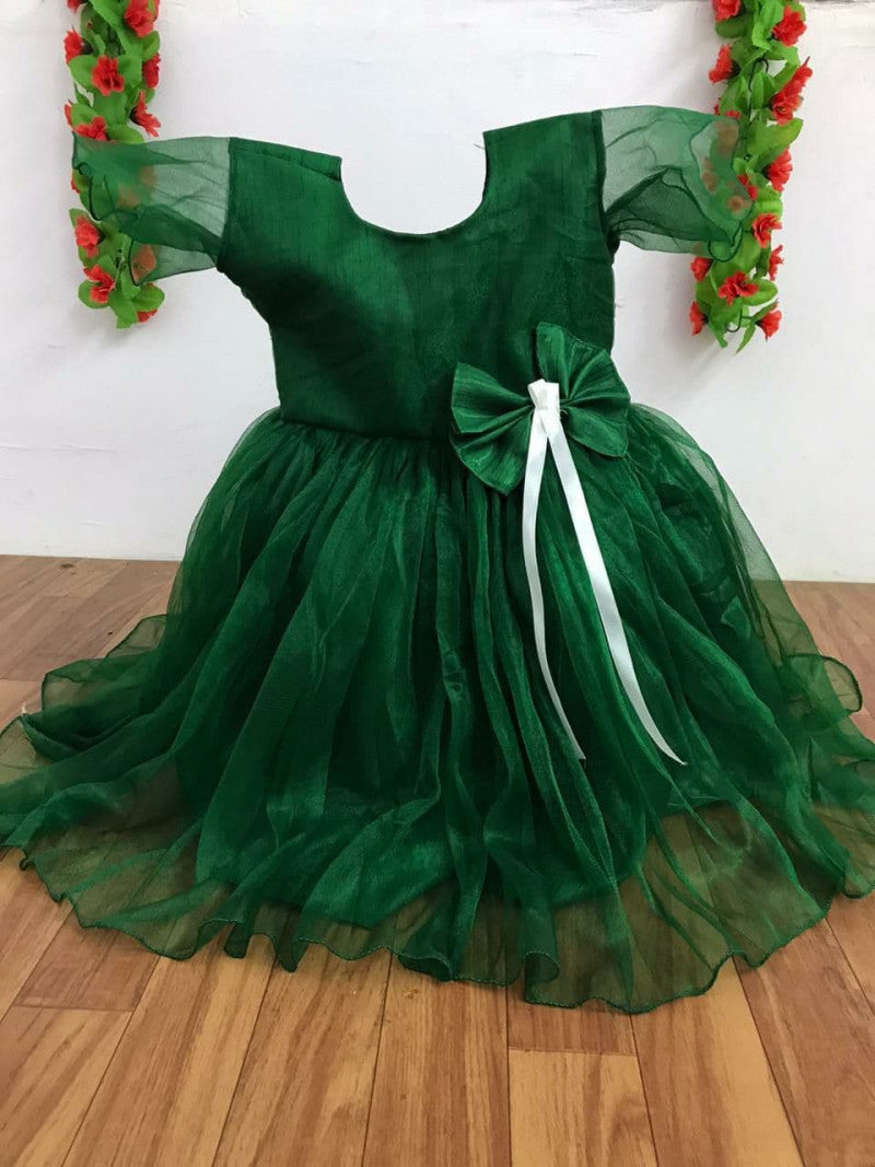 Baby Girl Green Color Online Dress