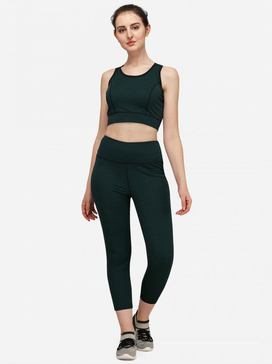 Green Color Activewear Gym Suit