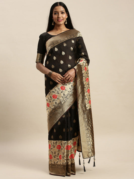 Precious Brown Color Banarasi Silk Saree