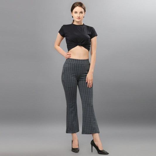 Black Color Trendz Wear Chex Pant