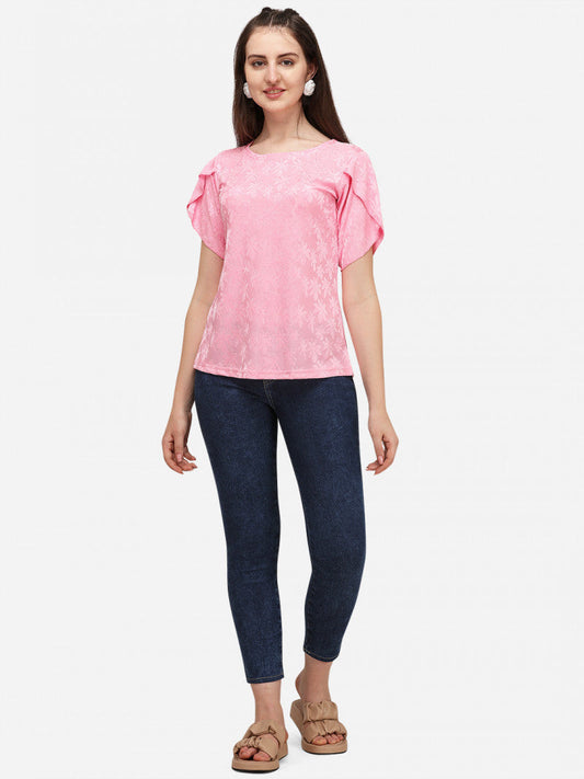 Baby Pink Tulip Short Sleeves Top