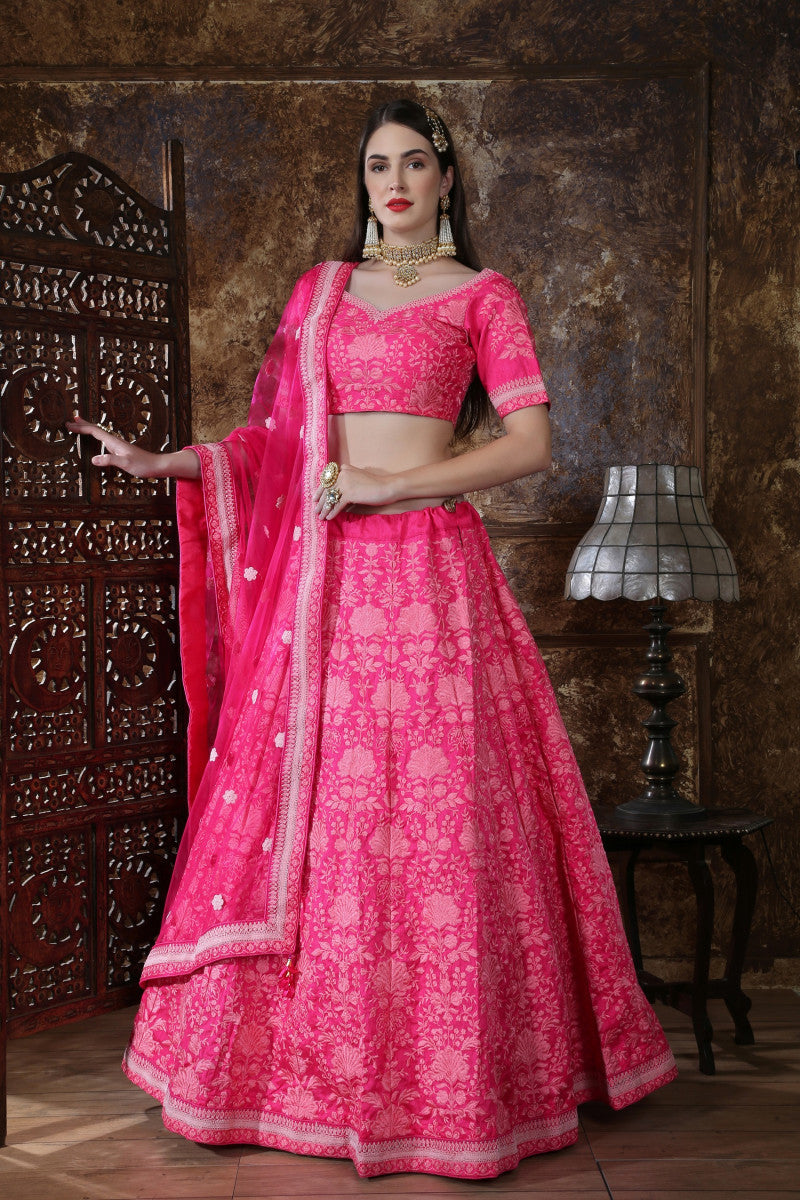 Pink Weight Less With Sequence Trendy Work Wedding Lehenga Choli