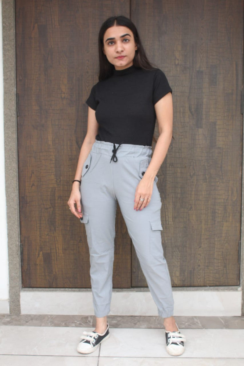 Cargo Pant With Four Pocket in Grey Color