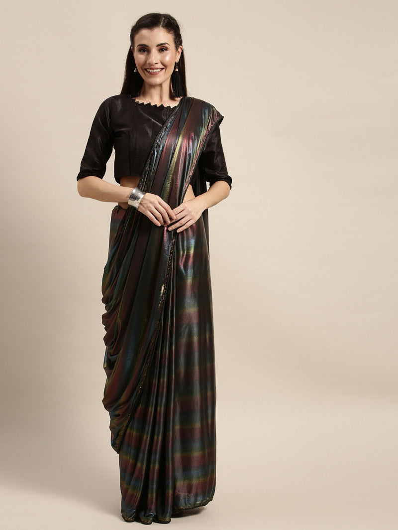 Women's Multicolor Printed Sequence Online Saree