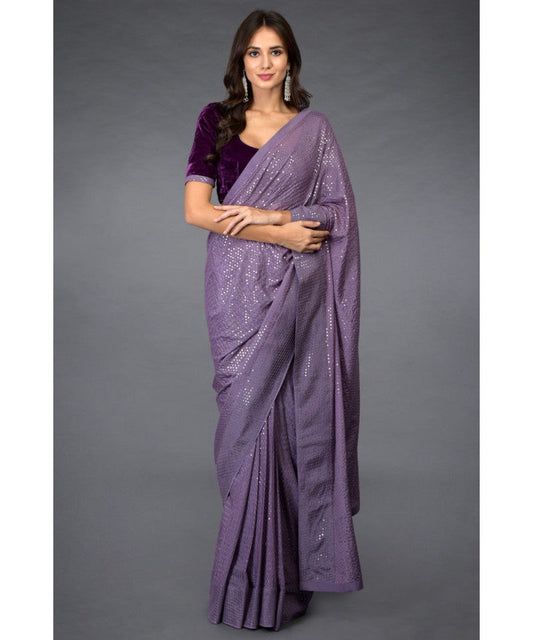 Light Purple Saree Design