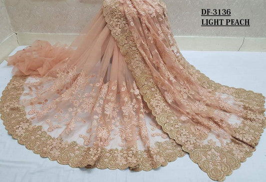 Presenting Light Peach Color Heavy Embroidery Thread & Jari Work