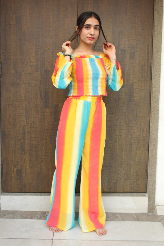 Striped Women Multi Color Jumpsuit