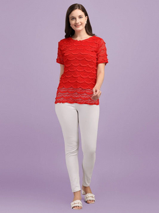 Fabulous Red Color Extra Ordinary Top