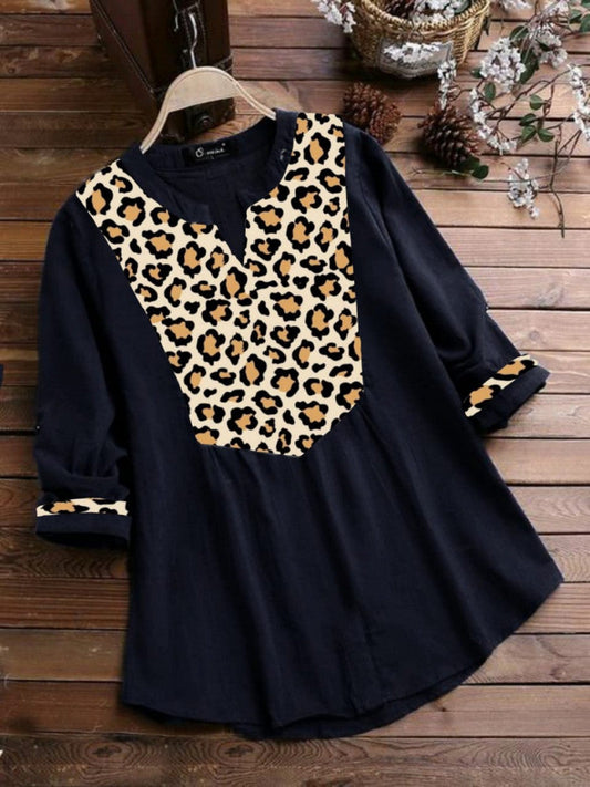 Cream Color Animal Print Beautiful Cotton Top