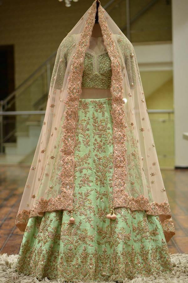 Online Pista Color Trendy Lehenga Choli