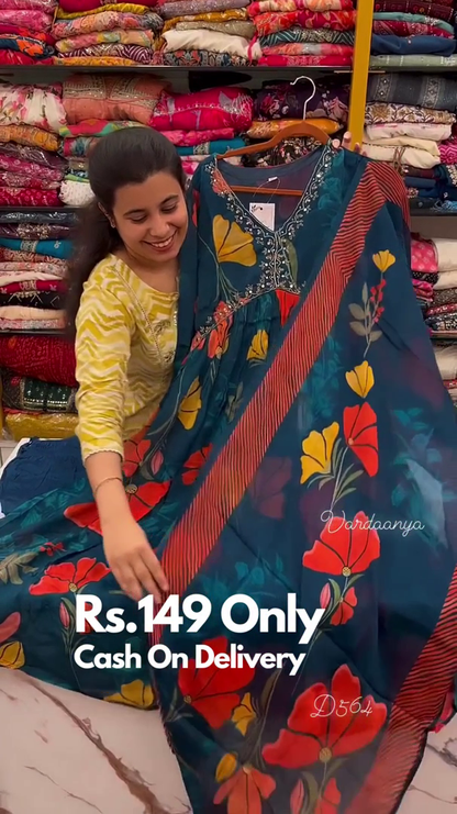 Alia Cut Sharara Suit With Heavy Chinon Dupatta