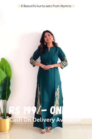 Elegant Embroidered Kurta Set – 6 Stunning Colors