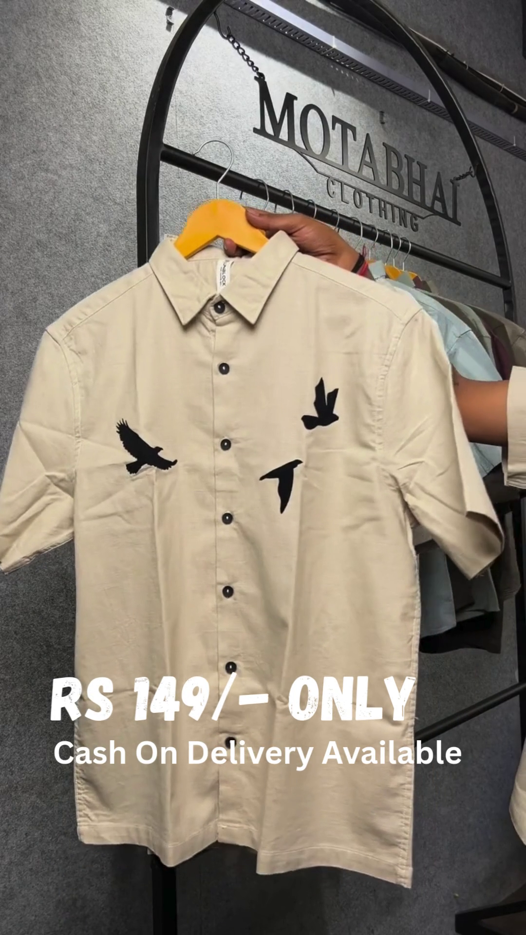 Casual Cotton Shirt – Unique Bird Embroidery - Image 2