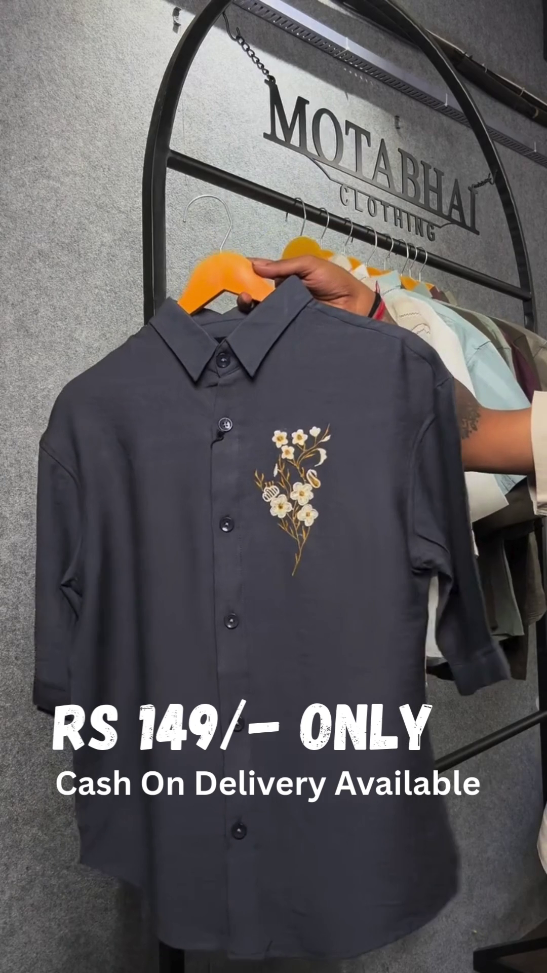 Casual Cotton Shirt – Unique Bird Embroidery