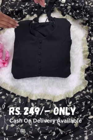 Luxe Black 3-Piece Embroidered Suit – Timeless Elegance