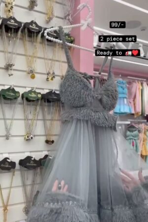 Women’s Long Wedding Dress Robe Scarf Perspective Tulle Puffy Nightgown Feathers